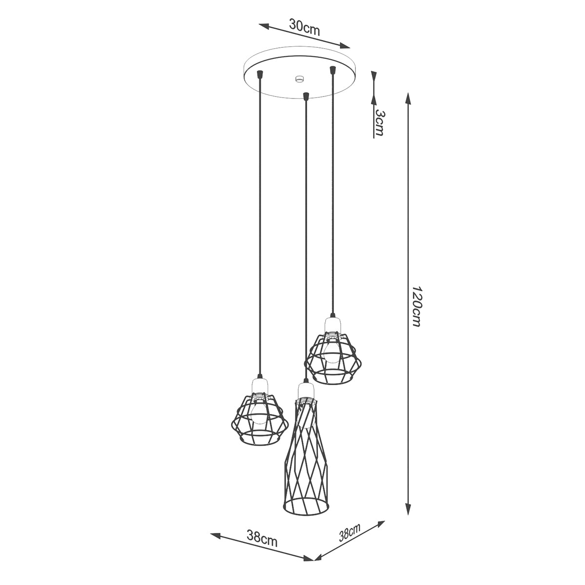 SUBA 3P Pendelleuchte