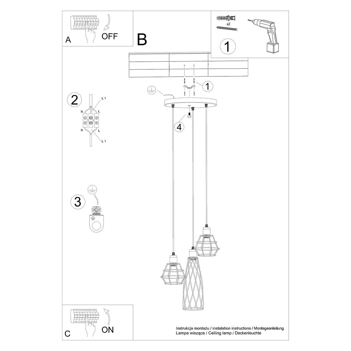 SUBA 3P Pendelleuchte