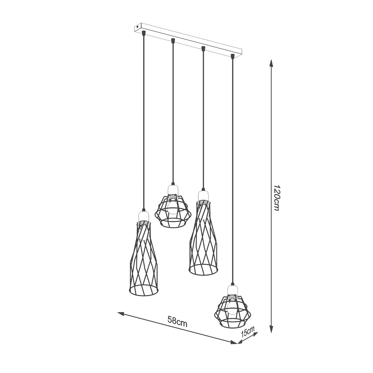 SUBA 4L Pendelleuchte