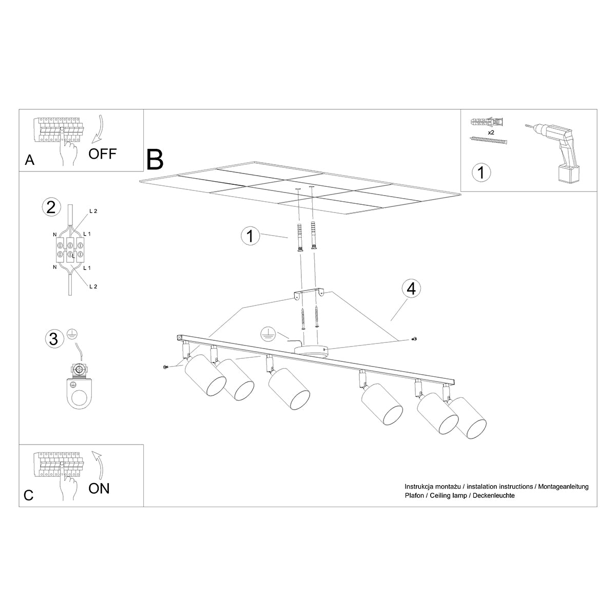 LEMMI 6L Deckenleuchte