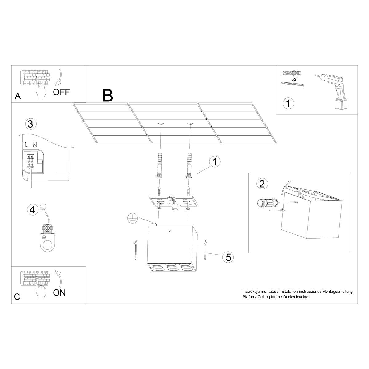 OZZY LED Deckenleuchte