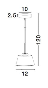 BOCCALE Hängeleuchte Ø 12cm 1x5W-Luxomo Leuchten