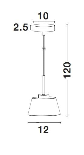 BOCCALE Hängeleuchte Ø 12cm 1x5W-Luxomo Leuchten