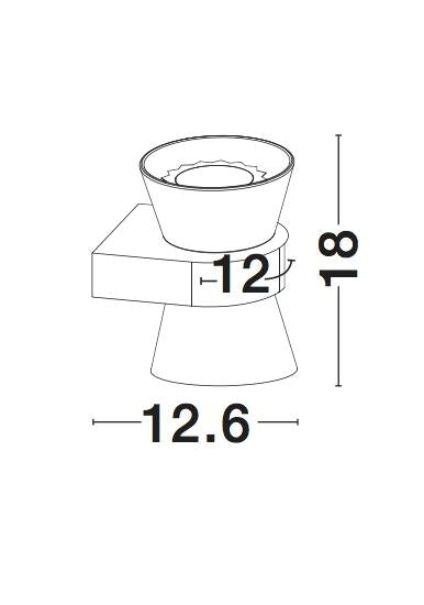 BOCCALE Wandleuchte 2x5W-Luxomo Leuchten