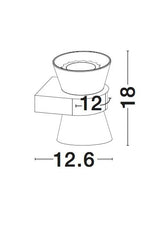 BOCCALE Wandleuchte 2x5W-Luxomo Leuchten