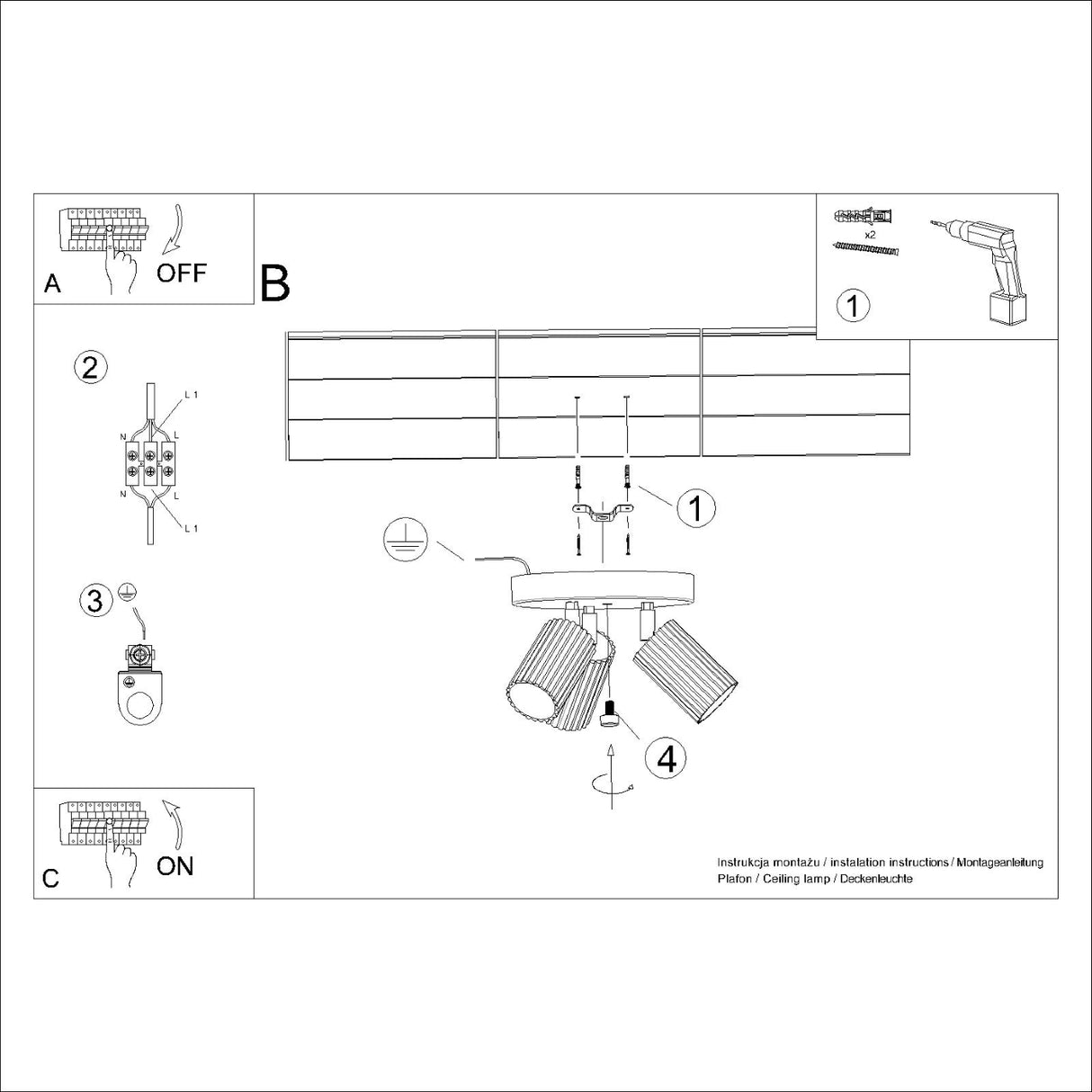 KARBON 3P Plafond