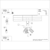 KARBON 3P Plafond