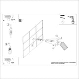 KARBON mit Schalter Wandleuchte