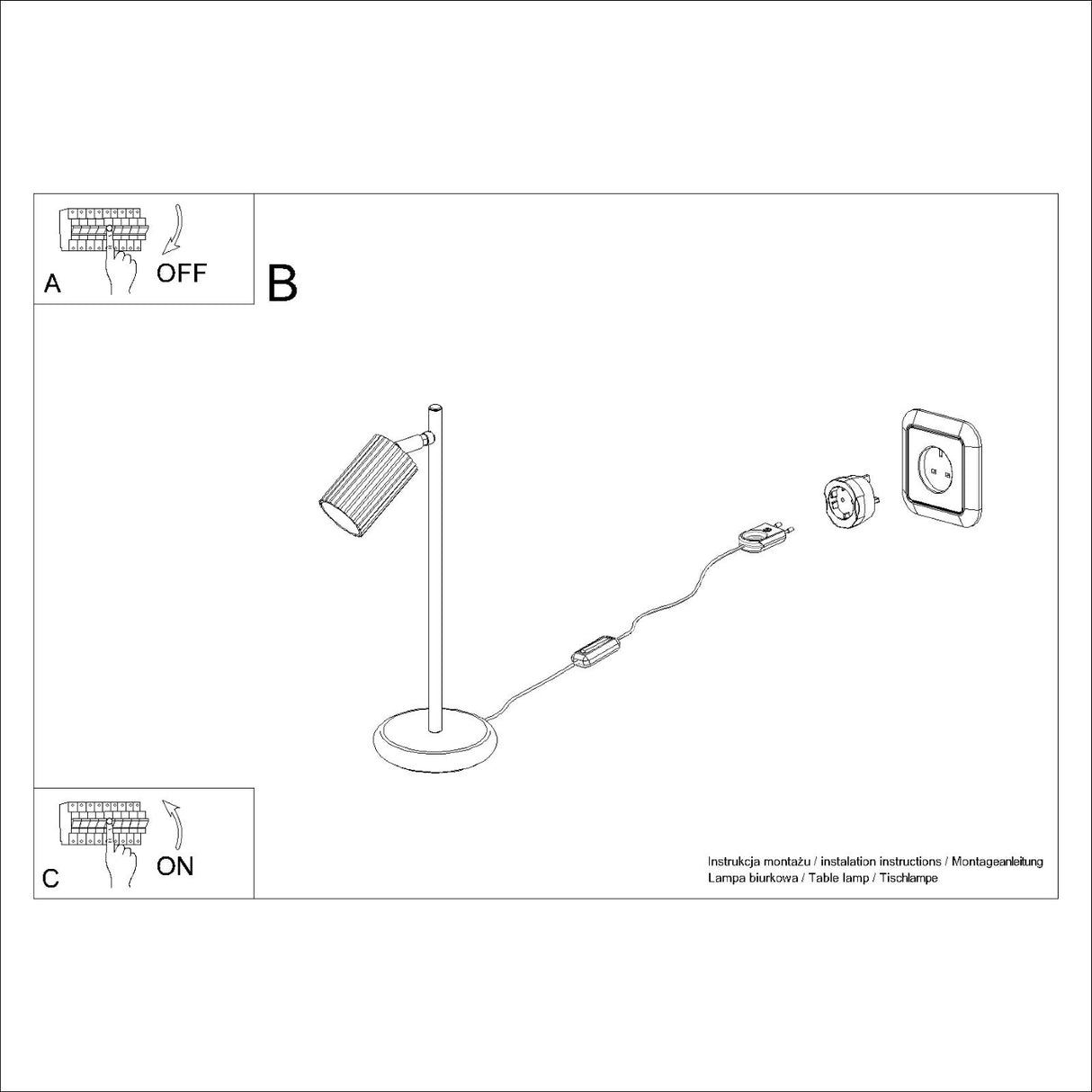 KARBON Tischlampe