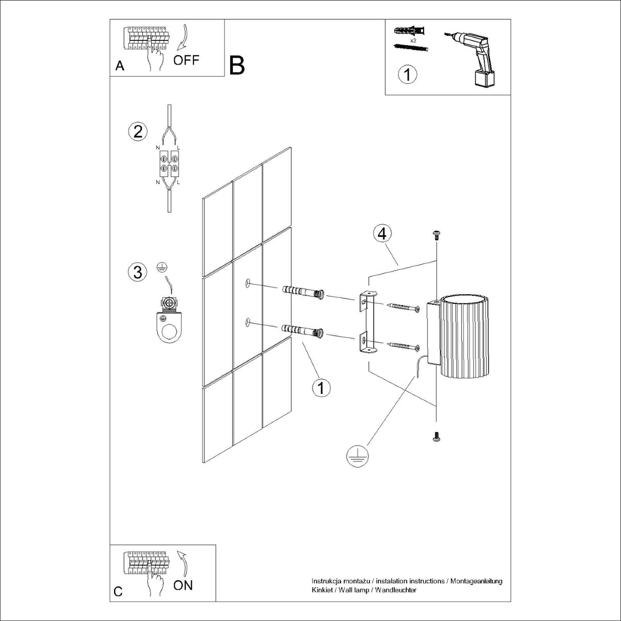 KARBON 10 Wandleuchte