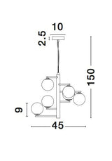 AGRIGENTO Hängeleuchte 6x5W-Luxomo Leuchten