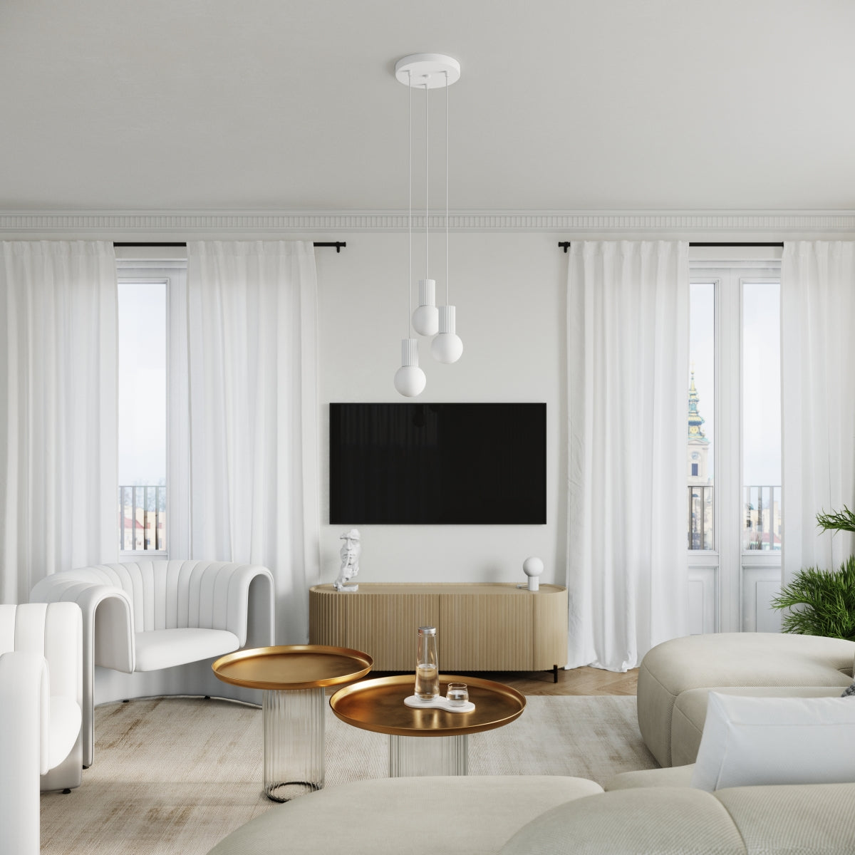 3-flammige Pendelleuchte HALO