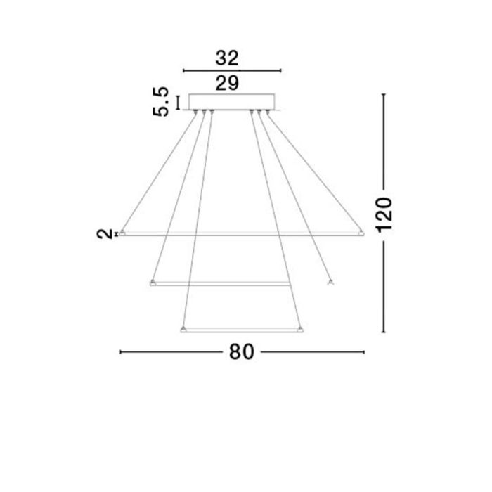 DEA Hängeleuchte 80cm-Luxomo Leuchten