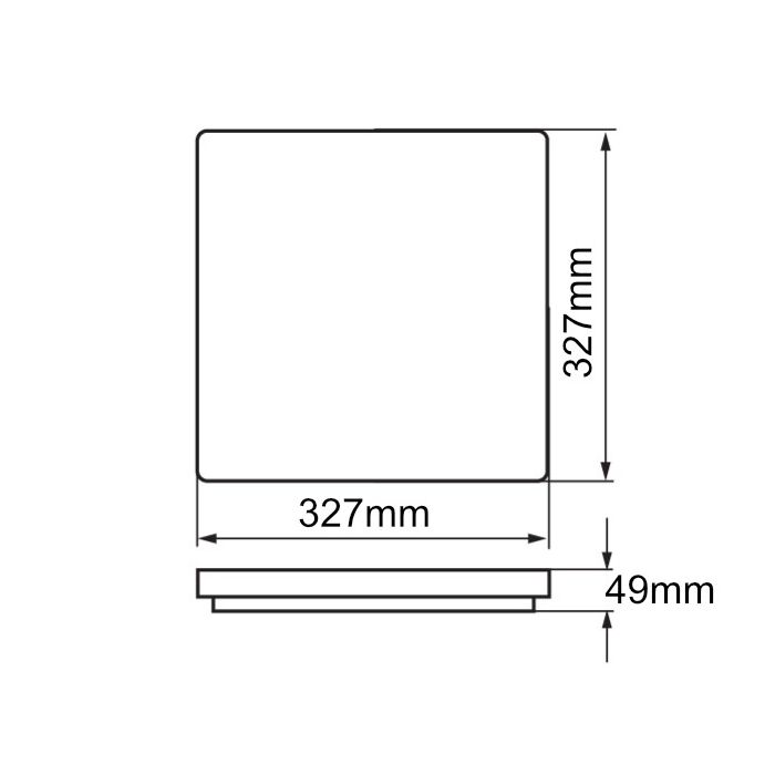 FULGA Q LED Decken-Anbauleuchte quadratisch IP54