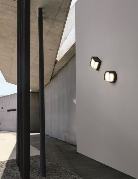 MAX R LED Außen-Wandleuchte rund-Luxomo Leuchten