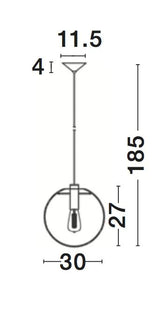 OVVIO Hängeleuchte Ø 30cm-Luxomo Leuchten