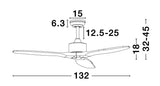VENTO Deckenventilator ohne Leuchte