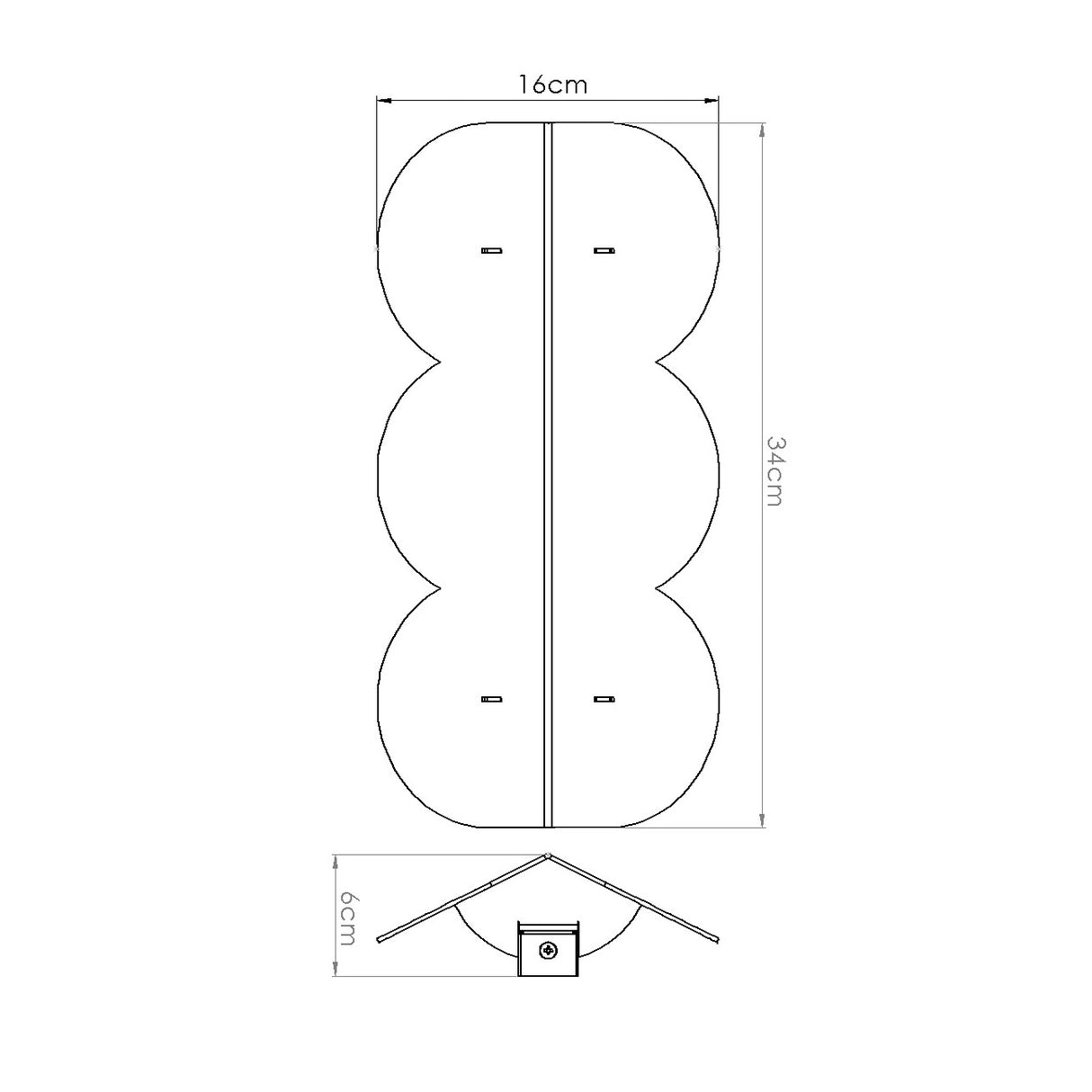 Wellen-Wandleuchte BISCUIT – Skulpturaler Aluminium-Spot in 10 Trendfarben