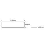 NOBER LED Deckenleuchte flach — 120x30cm