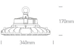 ENES L LED Hallenspiegelleuchte 34cm-Luxomo Leuchten