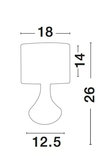 ROSIA Tischleuchte Ø 18cm-Luxomo Leuchten