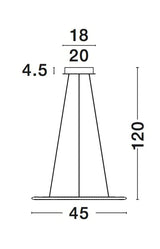 LIVORNO Hängeleuchte Ø 45cm-Luxomo Leuchten