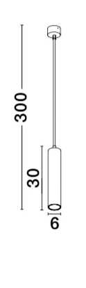 GIA Pendelleuchte Ø 6cm-Luxomo Leuchten