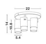 POGNO Deckenleuchte Ø 22cm-Luxomo Leuchten