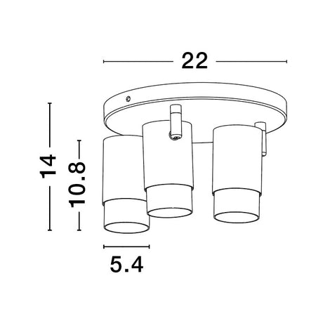 POGNO Deckenleuchte Ø 22cm-Luxomo Leuchten