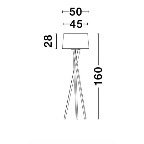 SALINO Stehleuchte 160cm-Luxomo Leuchten