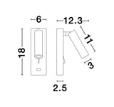 FUSE Wandleuchte mit USB Anschluss-Luxomo Leuchten