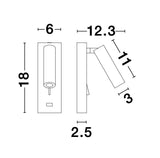 FUSE Wandleuchte mit USB Anschluss-Luxomo Leuchten
