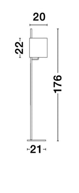 YAMA Stehleuchte 176cm-Luxomo Leuchten