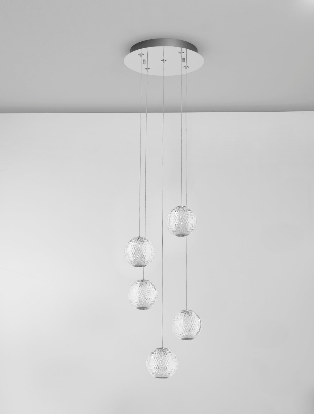 BRILLANTE 5-Kugel-Hängeleuchte-Luxomo Leuchten