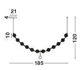 BRILLANTE Hängeleuchte  185cm-Luxomo Leuchten
