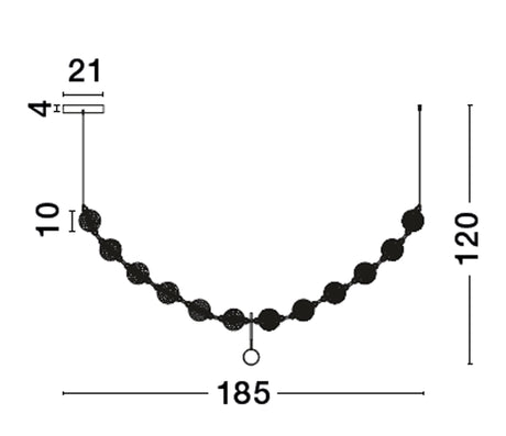 BRILLANTE Hängeleuchte  185cm-Luxomo Leuchten