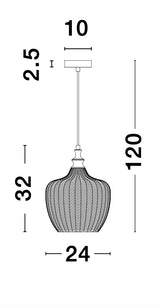 LONI Pendelleuchte Ø 24cm-Luxomo Leuchten