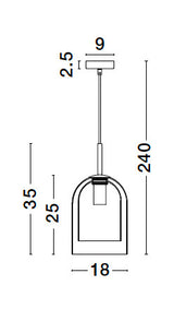 VELOR Hängeleuchte Ø 18cm-Luxomo Leuchten