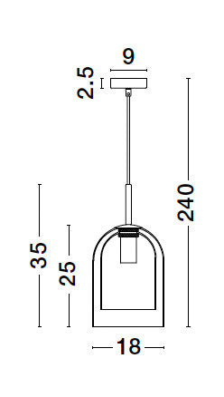 VELOR Hängeleuchte Ø 18cm-Luxomo Leuchten