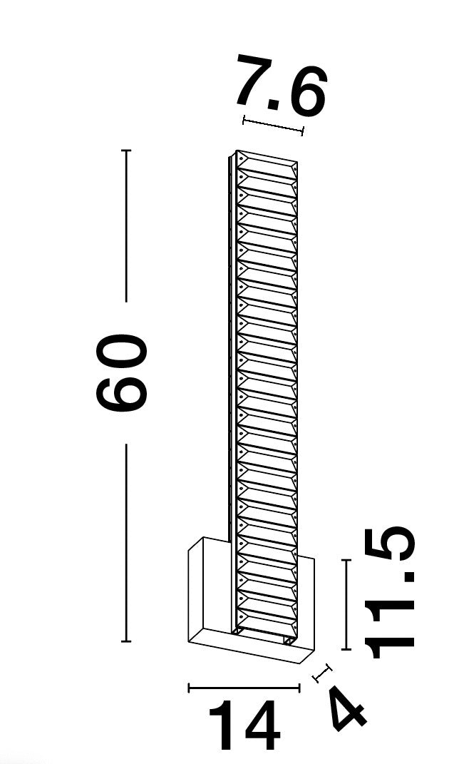 AURELIA Kristall-Wandleuchte 60cm-Luxomo Leuchten