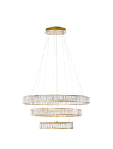 AURELIA Kristall-Hängeleuchte 3 Ringe Ø 80cm-Luxomo Leuchten