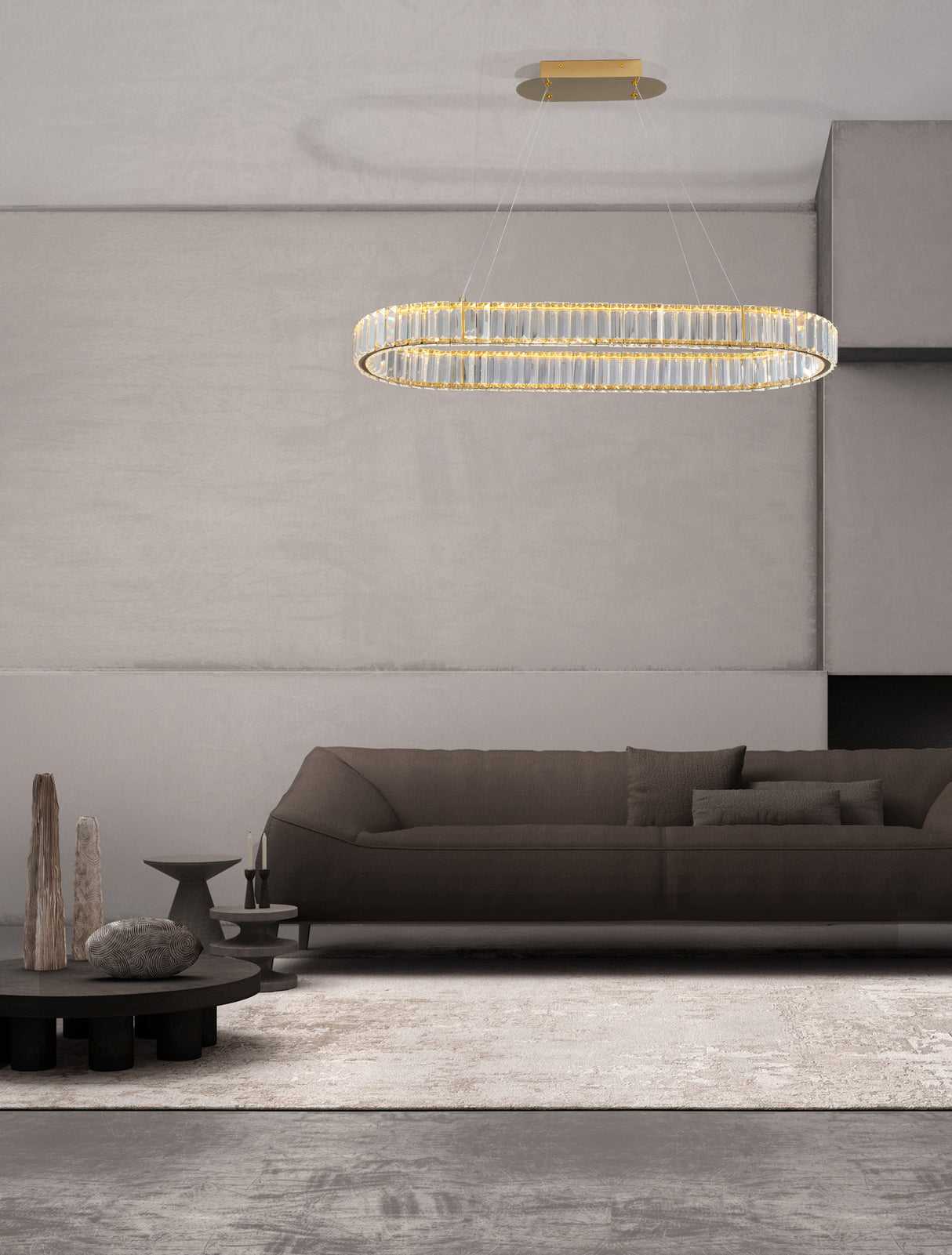 AURELIA Kristall-Hängeleuchte 92cm-Luxomo Leuchten