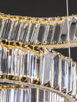 AURELIA Kristall-Hängeleuchte 2 Ringe Ø 60cm-Luxomo Leuchten