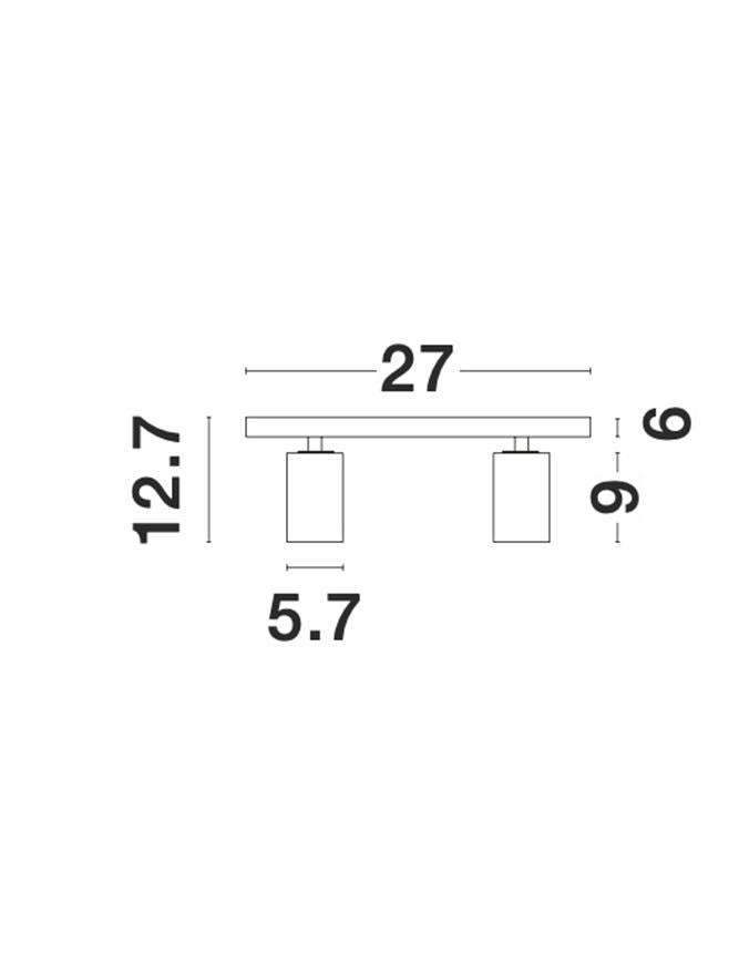 INUS Deckenstrahler 27cm-Luxomo Leuchten