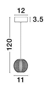 BRILLANTE Hängeleuchte Ø 12cm-Luxomo Leuchten