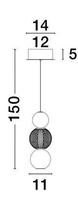 BRILLE Pendelleuchte Ø 11-14cm-Luxomo Leuchten