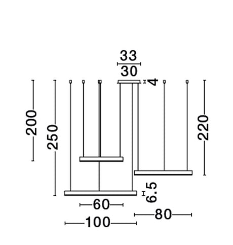 MOTIF Hängeleuchte 3 Ringe 2700K-6000K-Luxomo Leuchten