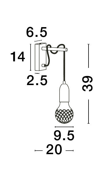 VEDA Wandleuchte 1x6W-Luxomo Leuchten