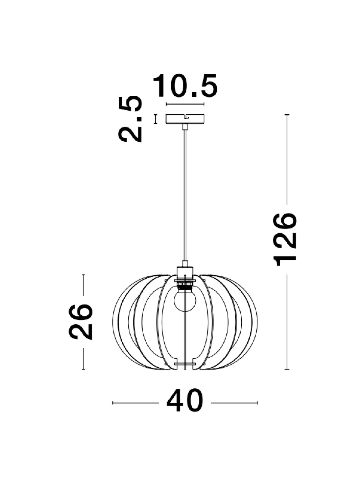 OTTOLINE Hängeleuchte Ø 40cm-Luxomo Leuchten