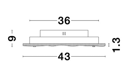 WING Deckenleuchte Ø 43-53cm-Luxomo Leuchten